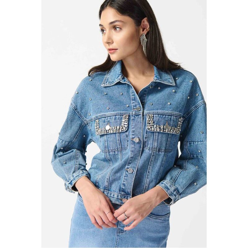 JOSEPH RIBKOFF // 242917 EMBELLISHED DENIM JACKET – Trinity Gallery