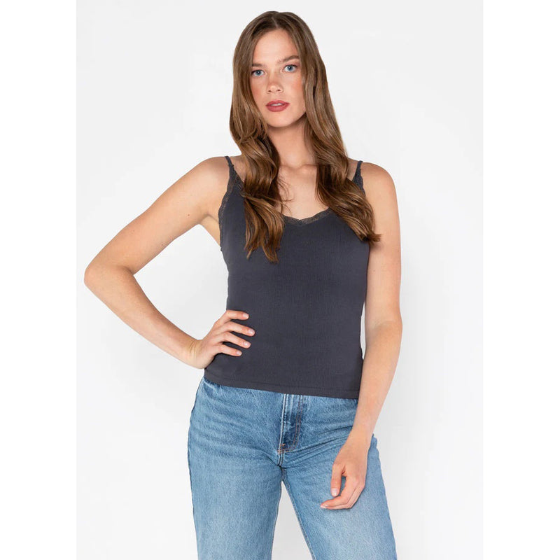 C'EST MOI //  CEBT-1004 BAMBOO TANK WITH LACE TRIM LEAD