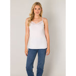 YEST //  6000105 YELIN TANK WITH LACE WHITE