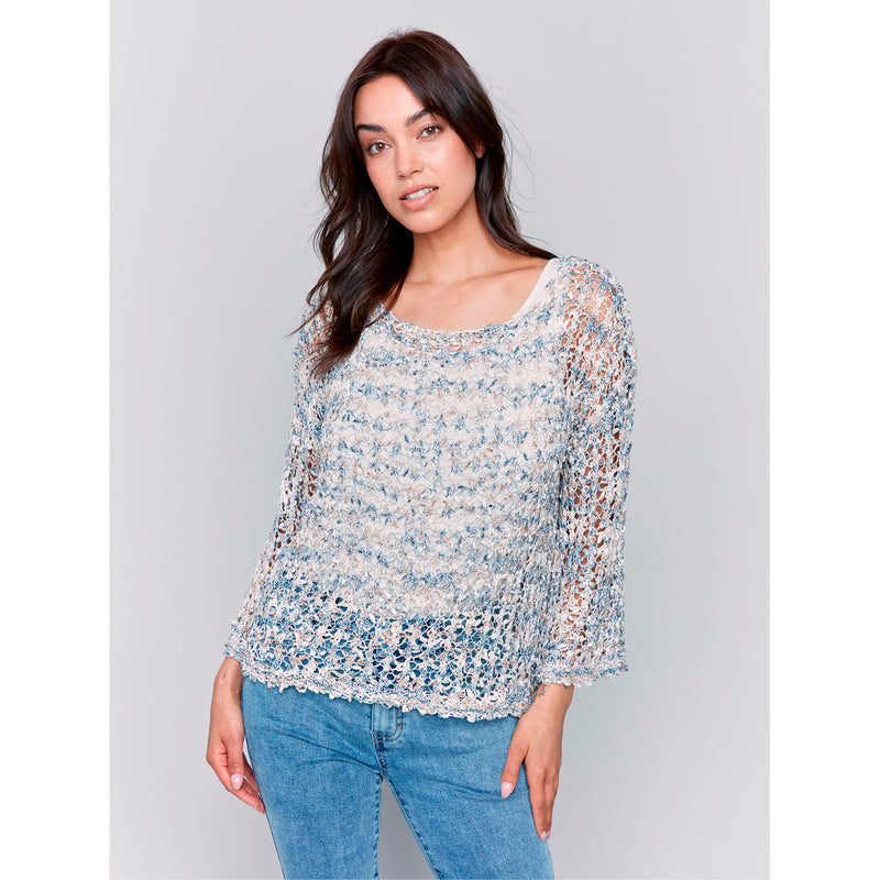 CHARLIE B // 2617R TAPE YARN SWEATER