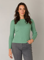 YEST // 0004803 PIETERKE RIBBED SWEATER DARK MINT