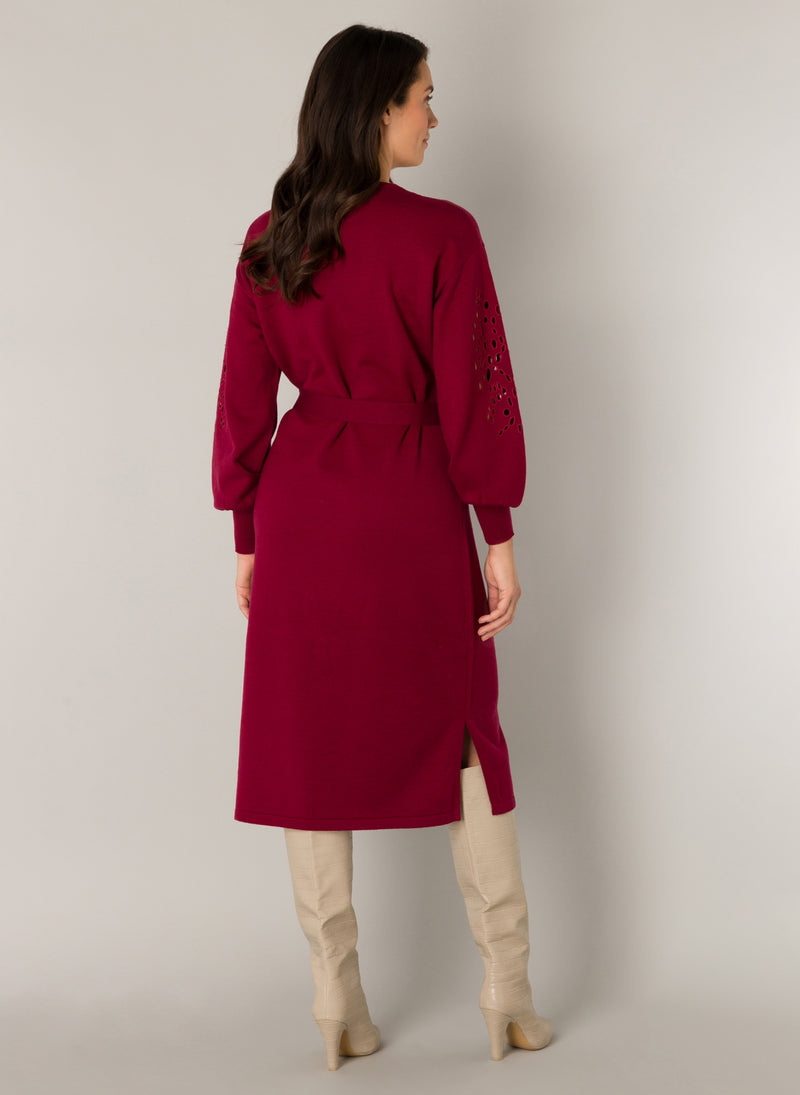 YEST // 0004807 NEVA DRESS DARK RED