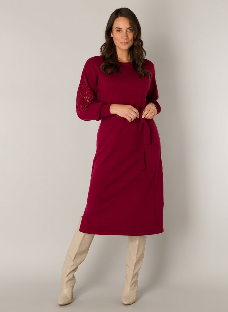 YEST // 0004807 NEVA DRESS DARK RED