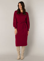 YEST // 0004807 NEVA DRESS DARK RED