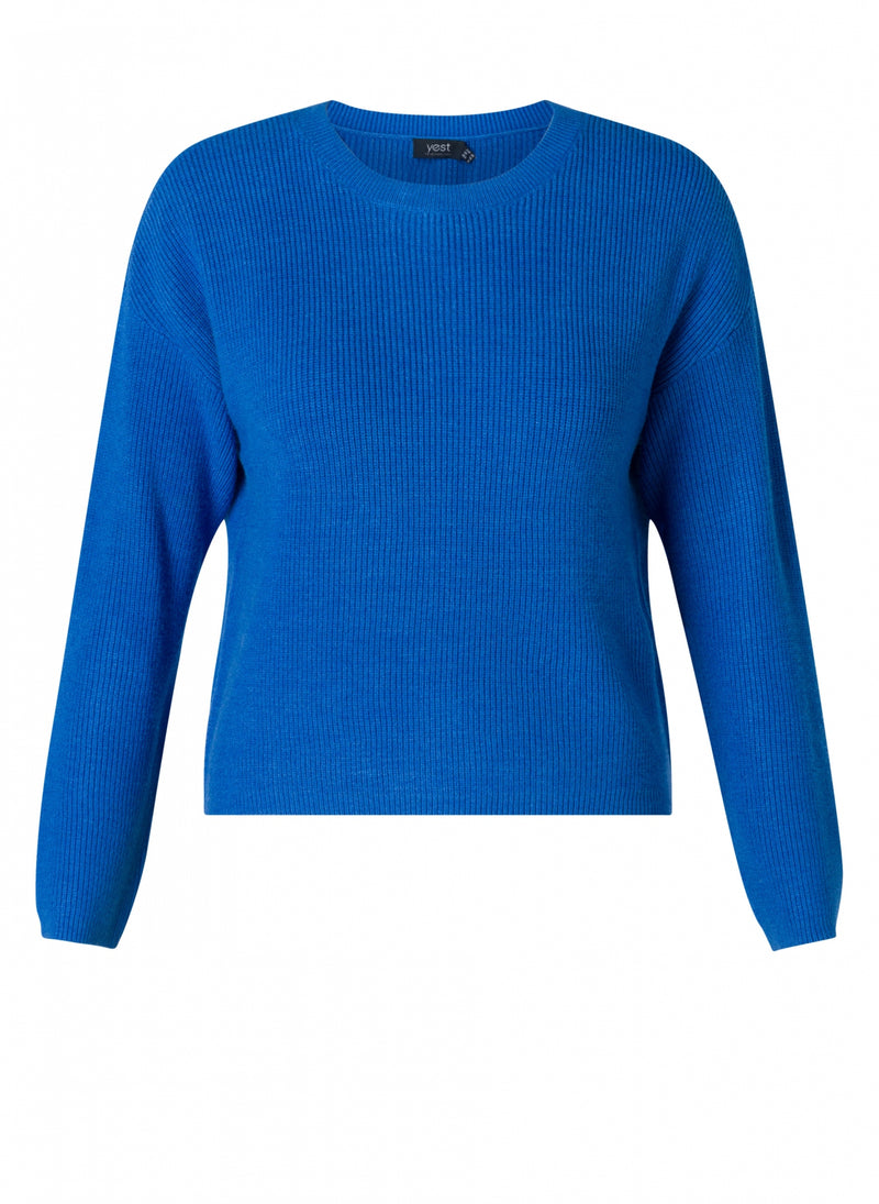 YEST // 00050102 RAISA CREW NECK SWEATER COBALT