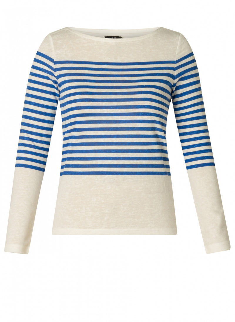 YEST // 0005143 RENATE BOAT NECK TOP COBALT