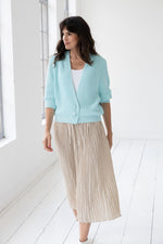 YEST //  0005294 RIVKA KNIT CARDIGAN PASTEL BLUE