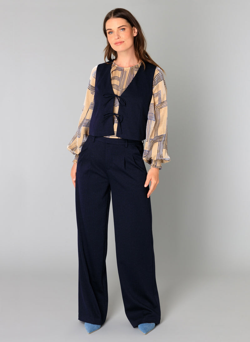YEST //  0005658 BABETTE VEST DARK NAVY