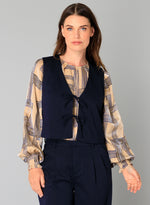 YEST //  0005658 BABETTE VEST DARK NAVY