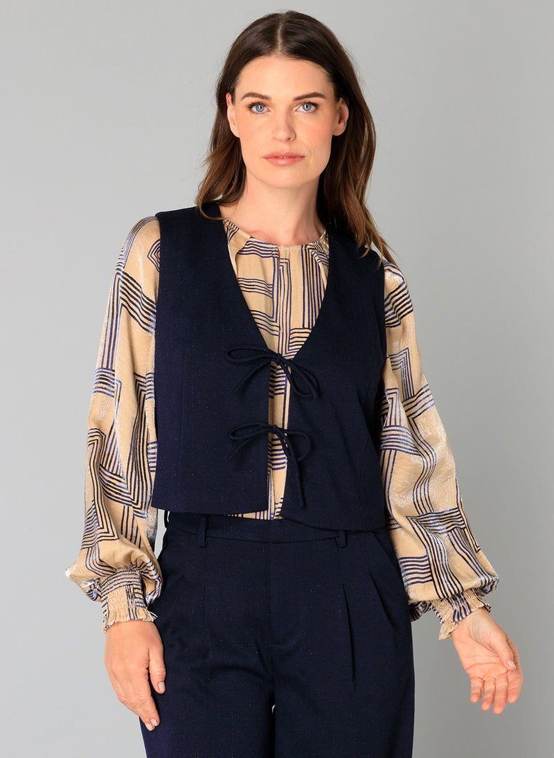 YEST //  0005658 BABETTE VEST DARK NAVY