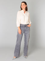 YEST //  0005675 RABEA  WIDE LEG DENIM GREY