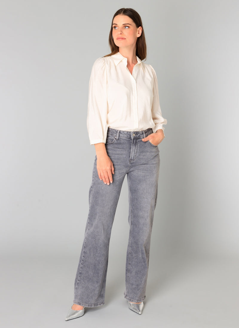 YEST //  0005675 RABEA  WIDE LEG DENIM GREY