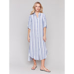 CHARLIE B // 3106RY PRINTED LINEN DRESS