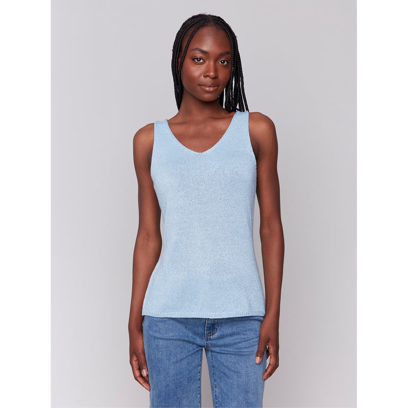 CHARLIE B // 2794 LUREX KNIT TANK