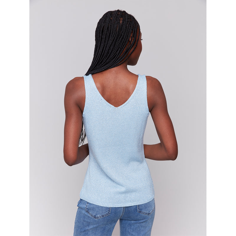 CHARLIE B // 2794 LUREX KNIT TANK