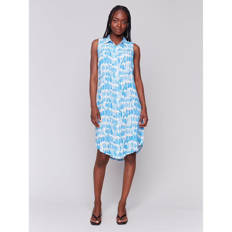 CHARLIE B // 3149RRP PRINTED BUTTON-UP DRESS