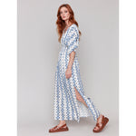 CHARLIE B // 3201P PRINTED DOLMAN SLEEVE MAXI DRESS