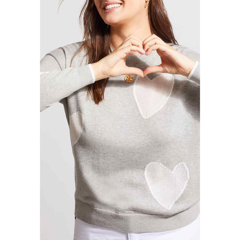 TRIBAL // 5449O SWEATER WITH WITH HEARTS