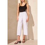 TRIBAL // 2055O FLATTEN IT™ PULL ON PANT WITH EYELETS WHITE