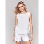 CHARLIE B // C4592 SLEEVELESS TOP WITH SIDE TIES