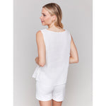 CHARLIE B // C4592 SLEEVELESS TOP WITH SIDE TIES