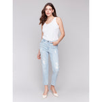 CHARLIE B // 5617 SLIM LEG JEAN WITH PEARL DETAIL