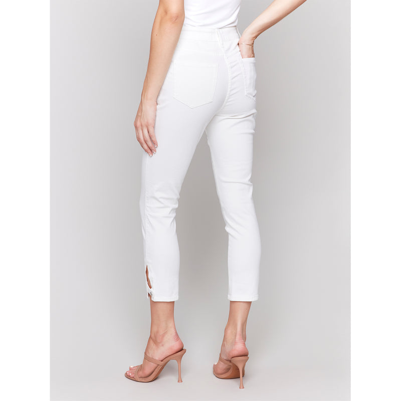 CHARLIE B // 5624 CROPPED JEANS WITH TAB DETAIL