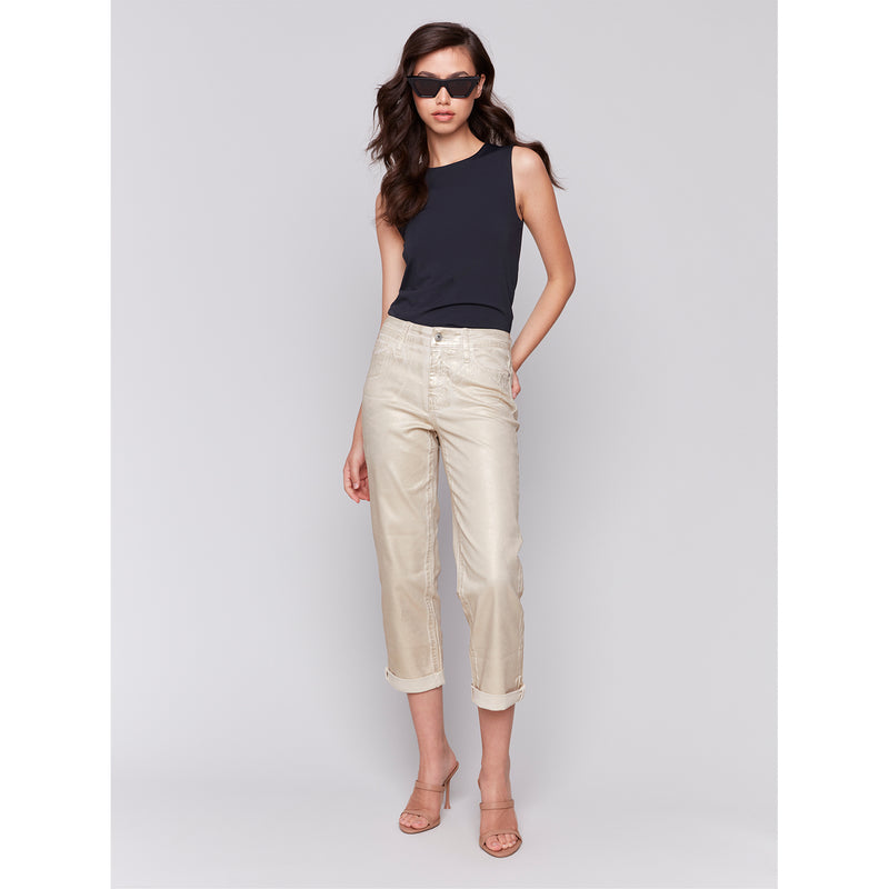 CHARLIE B // 5631 STRAIGHT LEG FOIL JEAN WITH CUFF