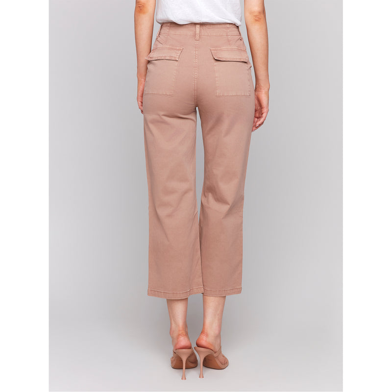 CHARLIE B // 5636 CROPPED PANTS BISCUIT