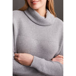 TRIBAL // 1939O COWL NECK SWEATER SMOKEY GREY