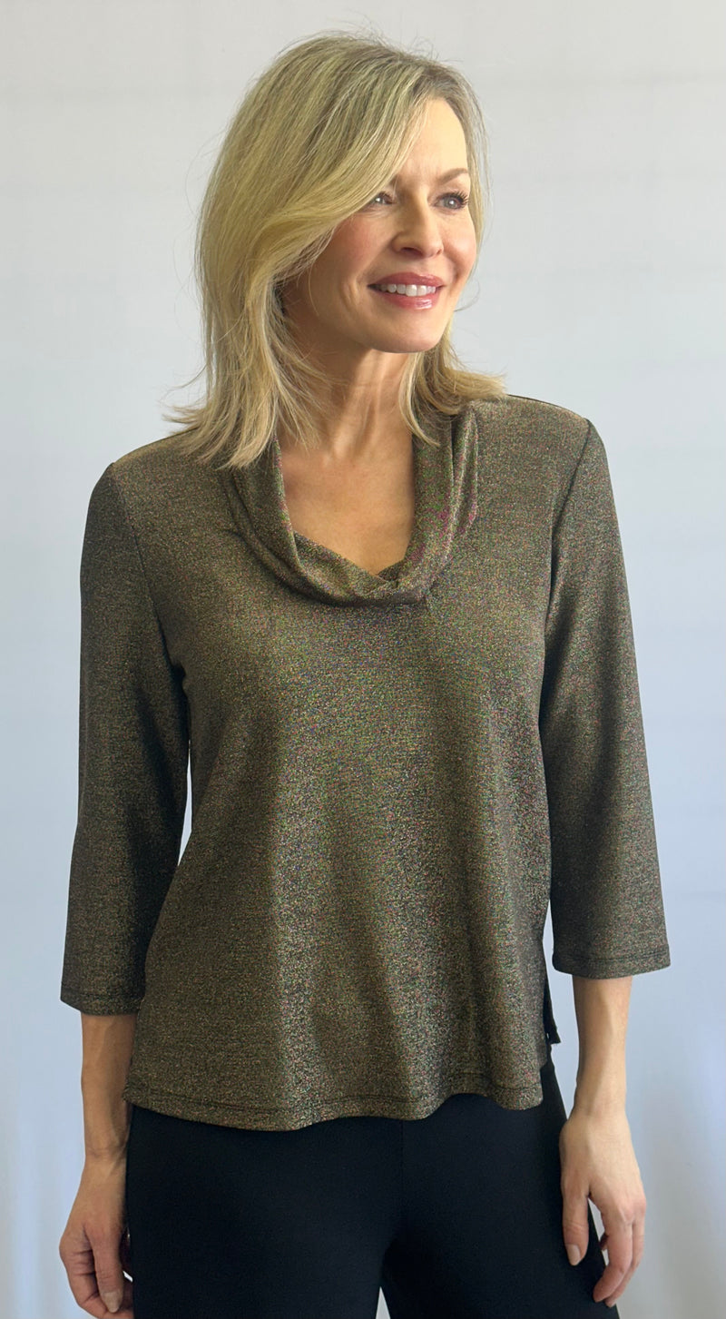 SOFT WORKS // 102026 COWL NECK TOP