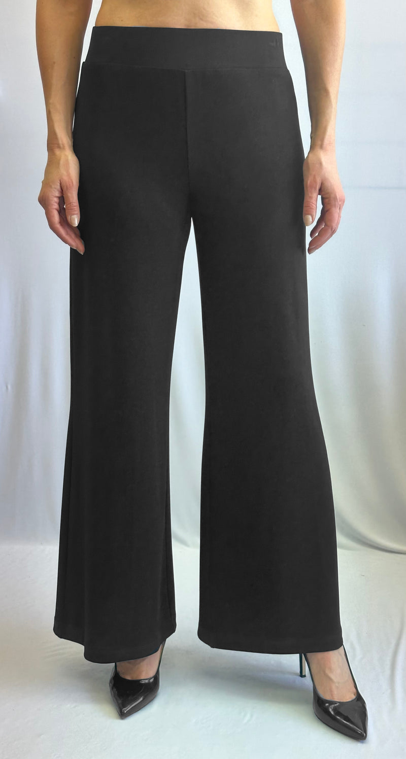 SOFT WORKS // 105205 WIDE LEG COCKTAIL PANTS BLACK