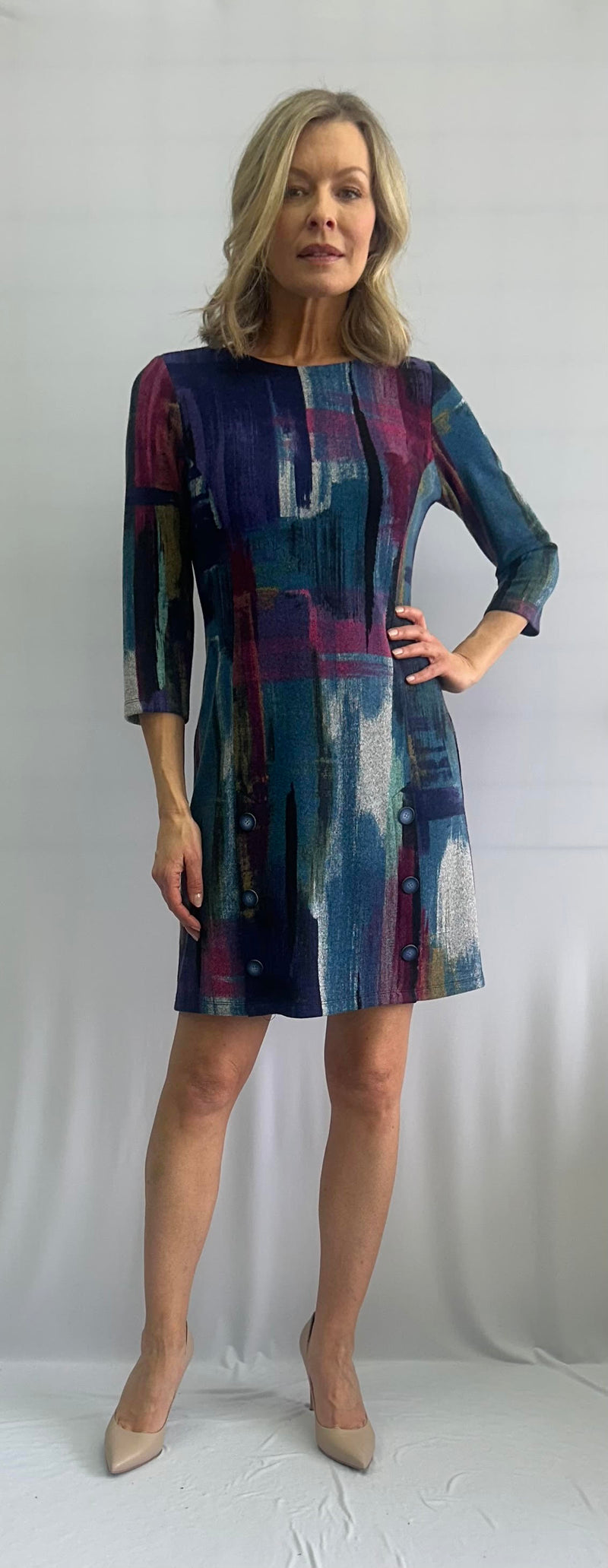 SOFT WORKS // TWILIGHT 107216 DRESS WITH BUTTON DETAILS