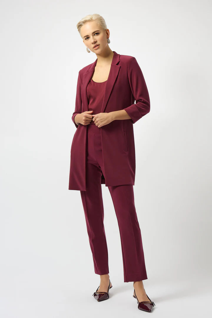 JOSEPH RIBKOFF // 143105 PULL-ON PANT MERLOT
