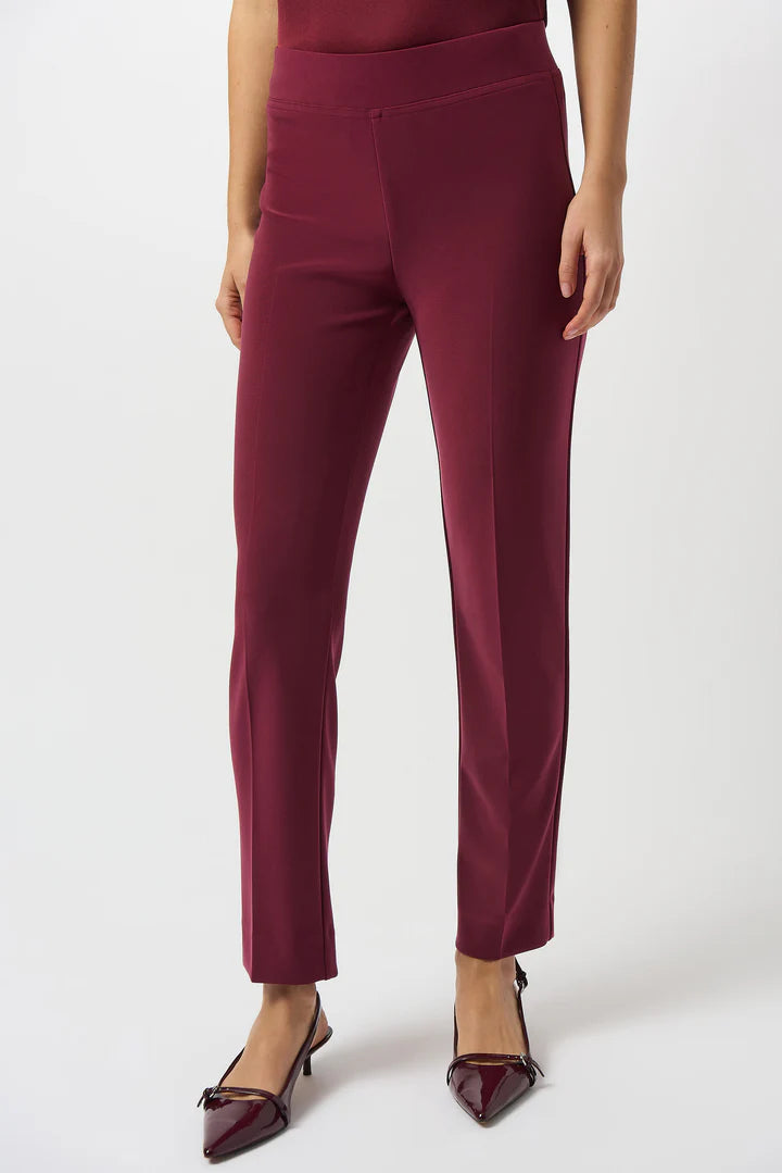 JOSEPH RIBKOFF // 143105 PULL-ON PANT MERLOT