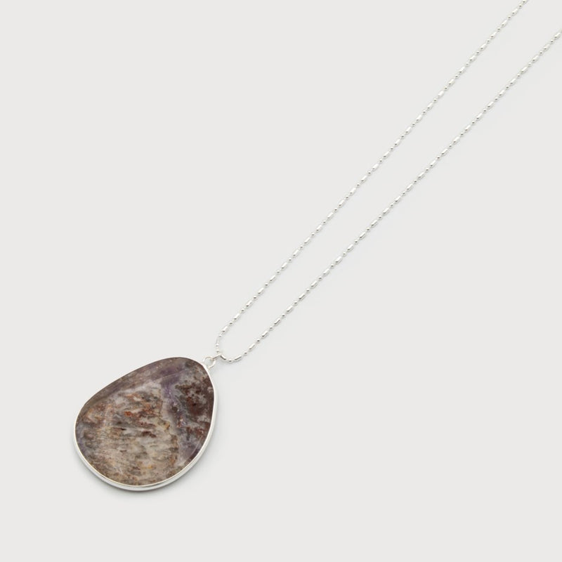 CARACOL // 1535-PUR NATURAL STONE NECKLACE