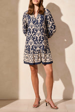 TRIBAL // 1833O PRINTED DRESS WITH BOTTOM FRILL