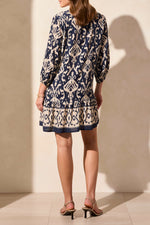 TRIBAL // 1833O PRINTED DRESS WITH BOTTOM FRILL