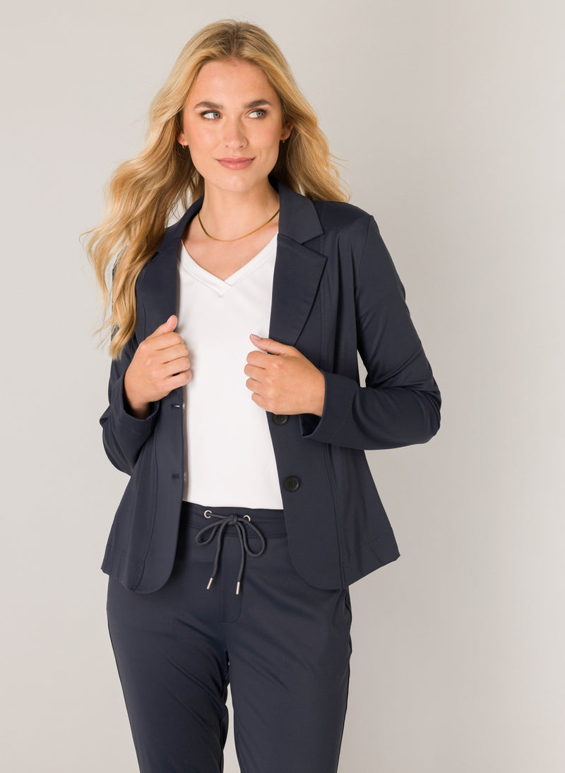 YEST // 6000116 THEA BLAZER DARK BLUE