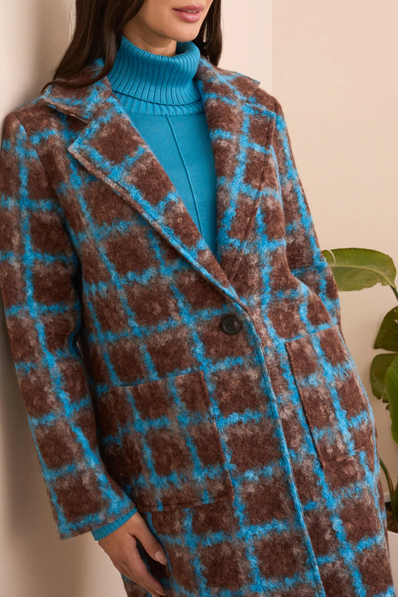 TRIBAL // 2355O BUTTON FRONT COAT WOOD