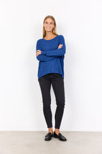 SOYA CONCEPT // SC-BIARA 1 CREW NECK TOP HEATHER BLUE