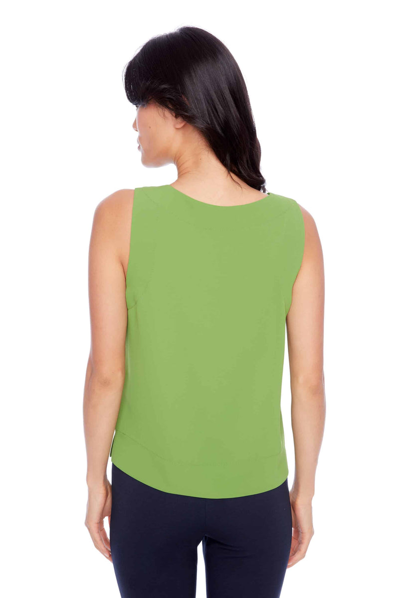 I LOVE TYLER MADISON // 248003 GIANNA VEGAN SILK TANK MATCHA