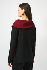 JOSEPH RIBKOFF // 253168 COWL NECK SWEATER WITH ZIPPER