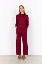 SOYA CONCEPT // SC-BIARA 74 DRAWSTRING PANT HEATHER RED