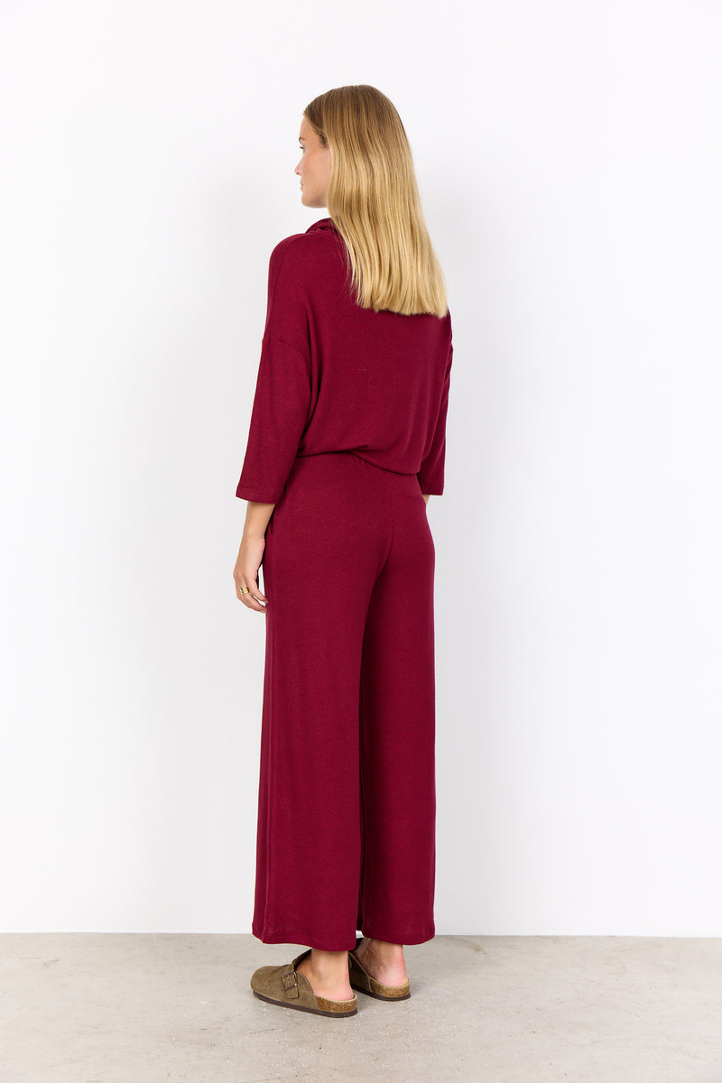 SOYA CONCEPT // SC-BIARA 74 DRAWSTRING PANT HEATHER RED