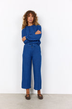 SOYA CONCEPT // SC-BIARA 74 DRAWSTRING PANT HEATHER BLUE