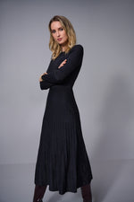 JOSEPH RIBKOFF // 253987 PLEATED A-LINE DRESS