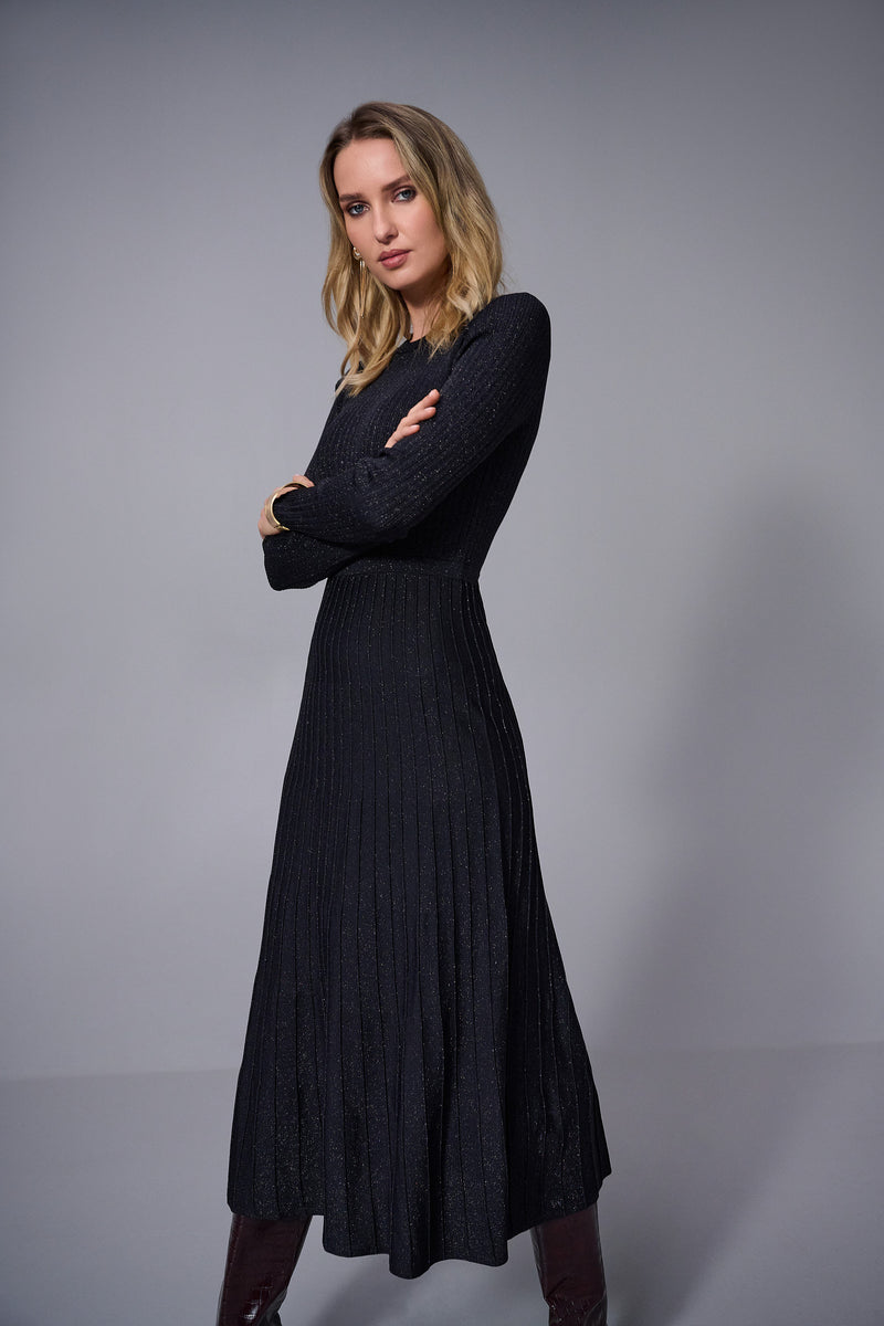 JOSEPH RIBKOFF // 253987 PLEATED A-LINE DRESS