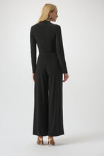 JOSEPH RIBKOFF // 254013 FORMAL VEE NECK JUMPSUIT BLACK
