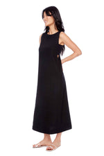 I LOVE TYLER MADISON // 259000 SLEEVELESS LINEN DRESS BLACK